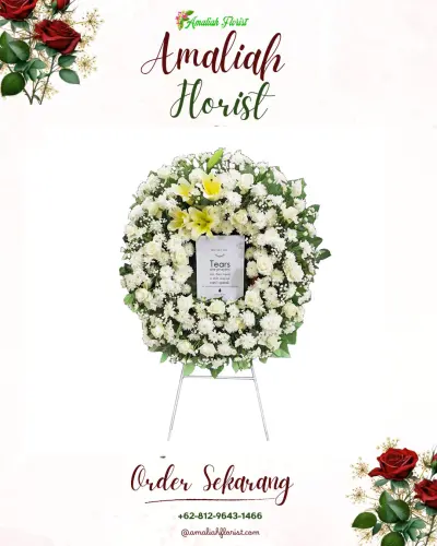 Krans Bunga Duka Cita di Tirtoadi